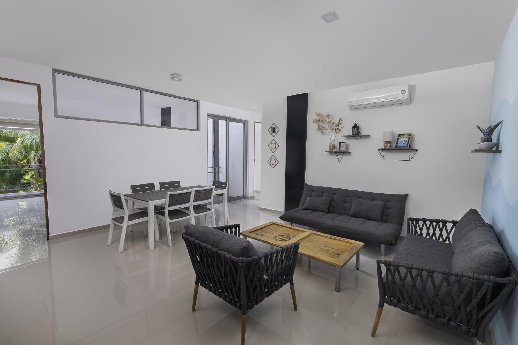 Angelina 28 Beachfront And Family Apartments - Modern And Relaxing Long Stays - 20 Min From Cancun Airport プエルト・モレロス エクステリア 写真