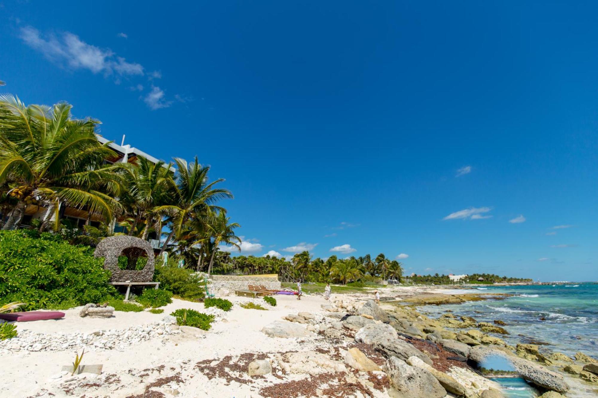 Angelina 28 Beachfront And Family Apartments - Modern And Relaxing Long Stays - 20 Min From Cancun Airport プエルト・モレロス エクステリア 写真